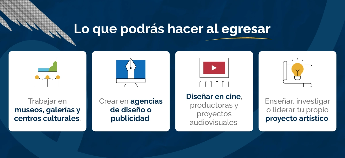 Lo que podrás hacer al egresar en Artes Visuales.