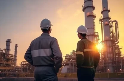 ingenieros observando la empresa