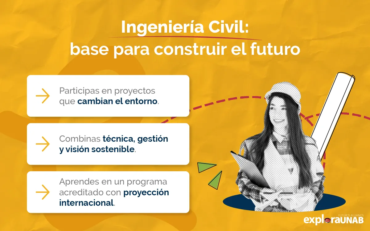 Ingeniería Civil como base para proyectos que cambian y mejoran el entorno
